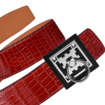 Hermes Belt Constance 42mm Rouge Casaque/Rose Jaipur Brushed Palladium –  Mightychic