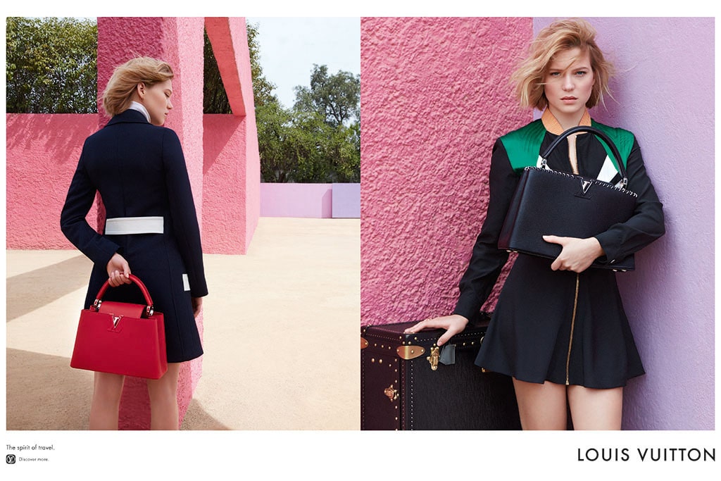 Lea Seydoux Louis Vuitton Capucines Bag Summer 2022 Campaign