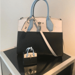 Louis Vuitton White/Black/Light Blue City Steamer Bag with Miniature Charm - Pre-Fall 2016