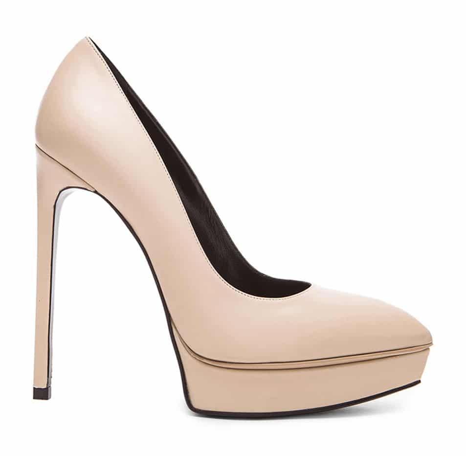 Saint Laurent Janis Platform Leather Pumps