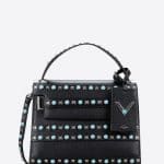 Valentino Black My Rockstud Rolling Small Single Handle Bag