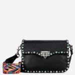 Valentino Black Rockstud Rolling Cross Body Bag