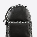 Valentino Black Rockstud Rolling Medium Backpack Bag