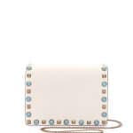 Valentino Ivory Rockstud Rolling Wallet On Chain Bag