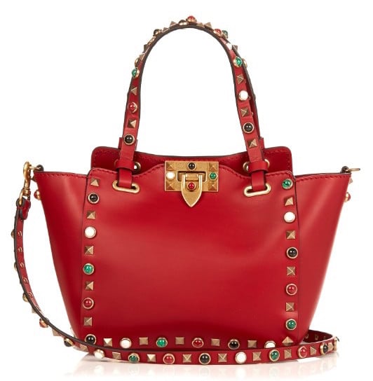 Valentino Rockstud Rolling Mini Leather Cross-body Bag