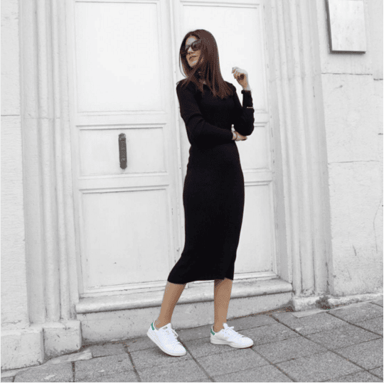 Black&White #outfit #LouisVuitton Croisette #WhiteSneakers