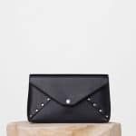 Celine Black Biker Evening Clutch On Strap Bag