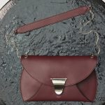 Celine Burgundy Smooth Calfskin Chain Bag Clutch