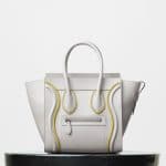 Celine Chalk Smooth Calfskin and Felt Micro Luggage Bag