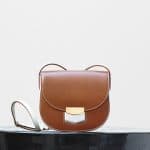 Celine Chestnut Bicolour Small Trotteur Shoulder Bag