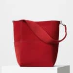 Celine Chili Double Sided Suede Calfskin Sangle Shoulder Bag