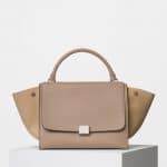 Celine Drummed Calfskin Small Trapeze Bag