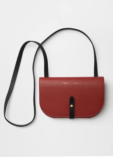 Shop CELINE Strap 2022 SS Small strap wallet in bicolour grained