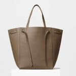 Celine Taupe Soft Grained Calfskin Medium Cabas Phantom with Belt Bag