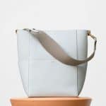 Celine White Soft Grained Calfskin Sangle Shoulder Bag