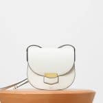 Celine White Supersoft Calfskin Small Trotteur Shoulder Bag