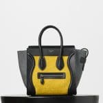 Celine Yellow Multicolor Felt Micro Luggage Bag