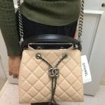 Chanel Beige/Black CC Bucket Small Bag