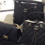 Chanel Black CC Bucket Small and Large Bags 2