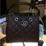 Chanel Burgundy/Black CC Bucket Small Bag 2