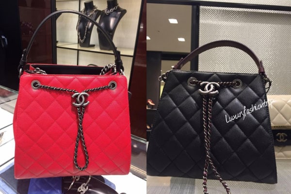 Chanel Bucket Bag AS4247 B13658 NQ339, Red, One Size