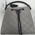 Chanel Grey CC Bucket Large Bag