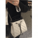 Chanel Light Beige/Black CC Bucket Small Bag 2