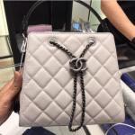 Chanel Light Beige/Black CC Bucket Small Bag 3