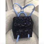 Dior Black/Blue Embellished Stardust Backpack Large Bag