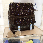 Dior Black/Blue Embellished Stardust Backpack Large Bag 2