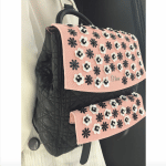 Dior Black/Pink Embellished Stardust Backpack Large Bag