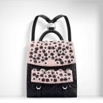 Dior Black/Pink Floral Embroidered Stardust Backpack Bag