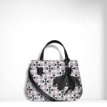 Dior Black/White Floral Printed Small Dior Blossom Bag