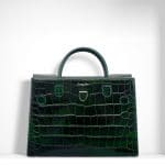 Dior Green Metallic Alligator Diorever Bag