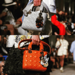 Dior Grey and Orange Lady Dior Bags - Cruise 2017