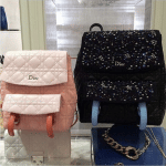 Dior Orange/Pink Small and Black Embellished Large Stardust Bags