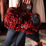 Dior Red Embellished Fabric Satchel Bag - Cruise 2017