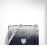 Dior Silver-Tone Graded Metallic Diorama Bag