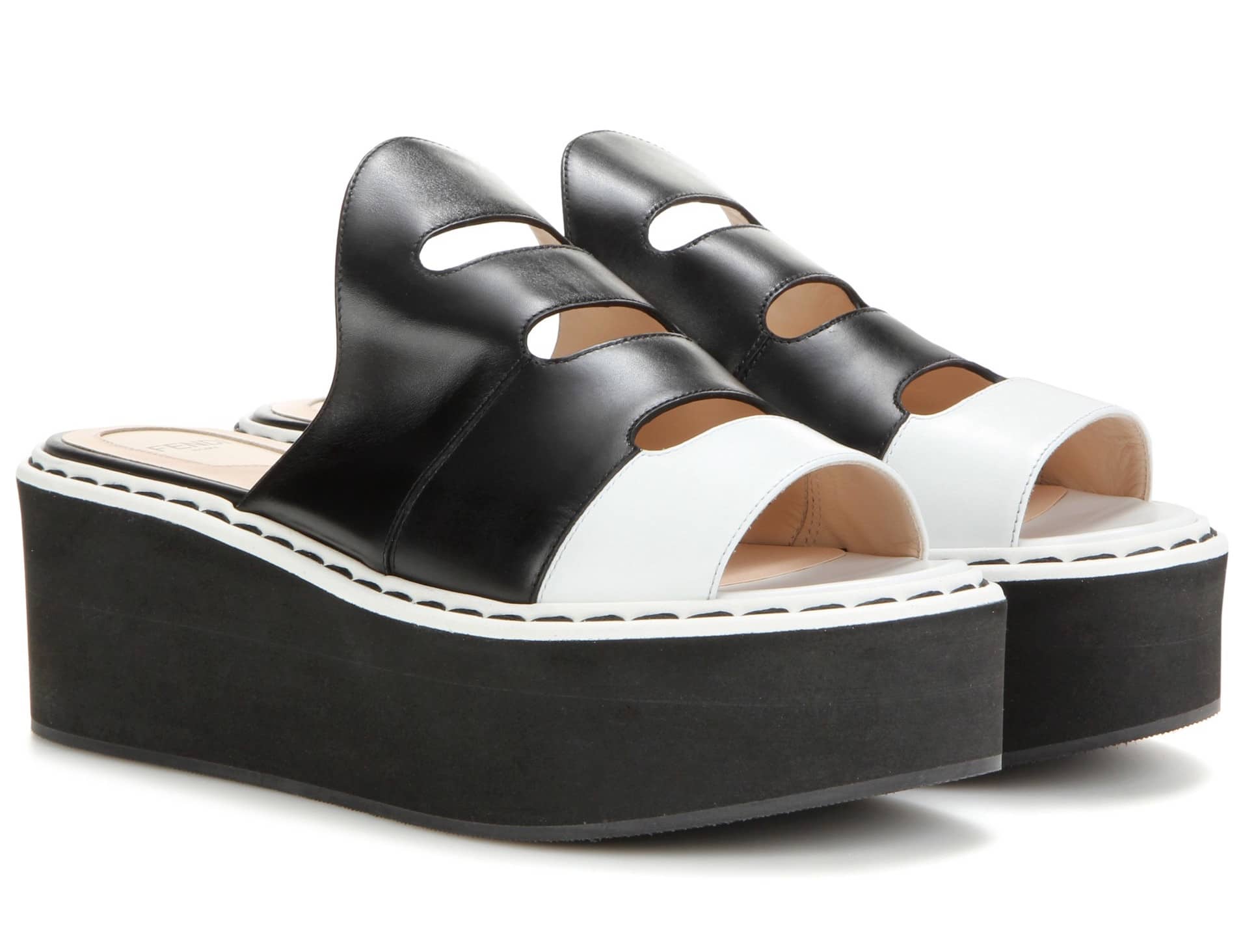 Fendi Leather Platform Sandals