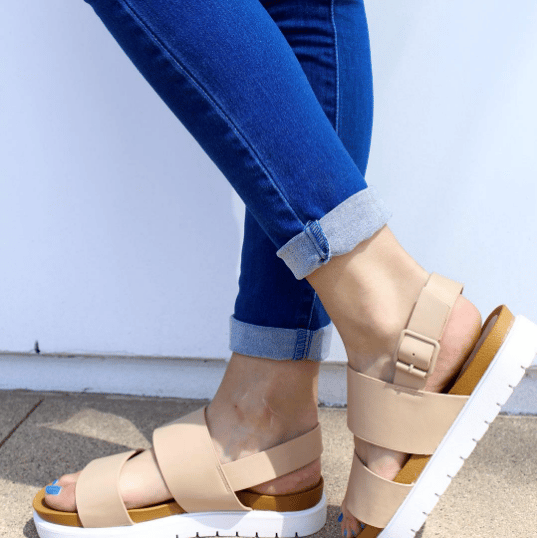 Shop Flat Platform Sandals At The SF 