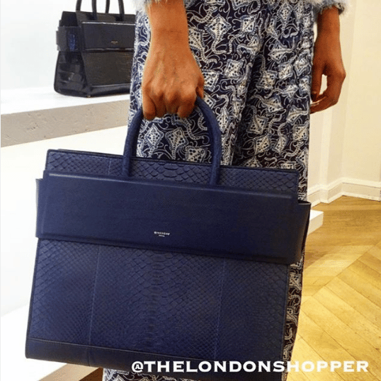 Givenchy Blue Python Horizon Large Satchel Bag