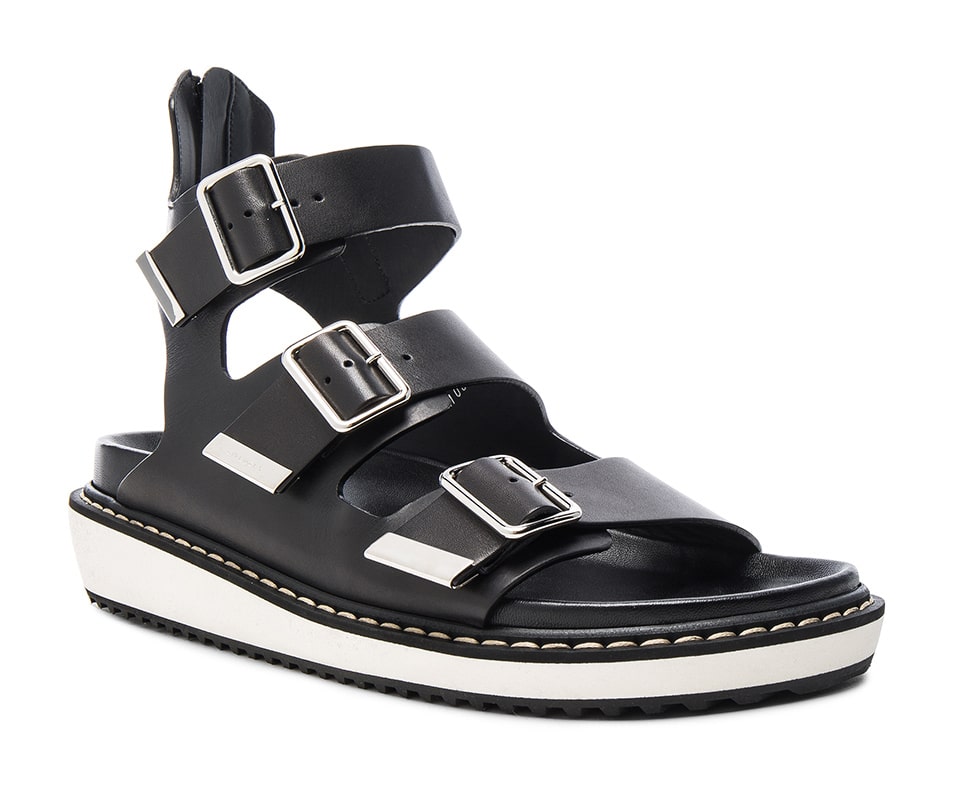 Givenchy Leather Rance Buckle Sandals