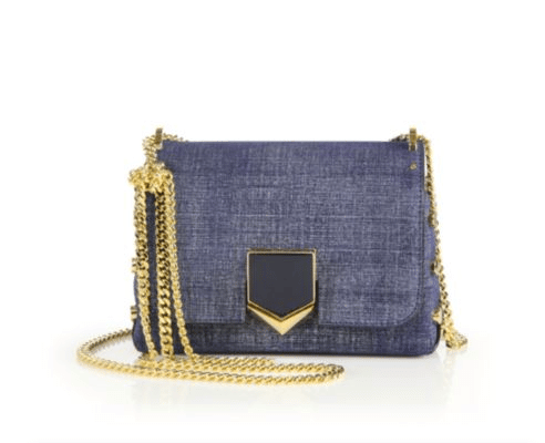 Jimmy Choo Lockett Petite Denim Crossbody Bag