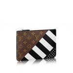 Louis Vuitton Black/White Calfskin and Monogram Canvas Pochette Plate PM Bag