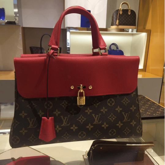 Louis Vuitton Venus Bag Leather/Monogram Canvas Red Year 2016