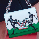 Louis Vuitton White/Green Football Print Twist Bag - Cruise 2017