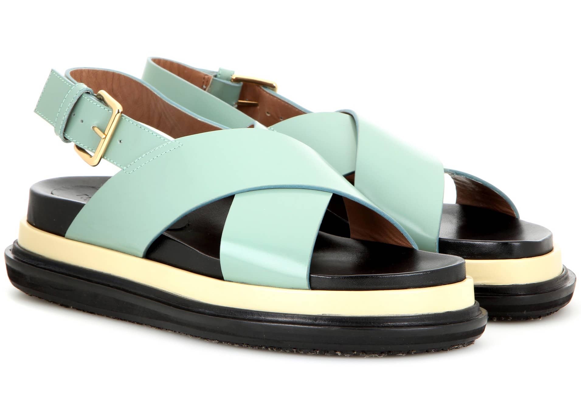 Marni Leather Platform Sandals