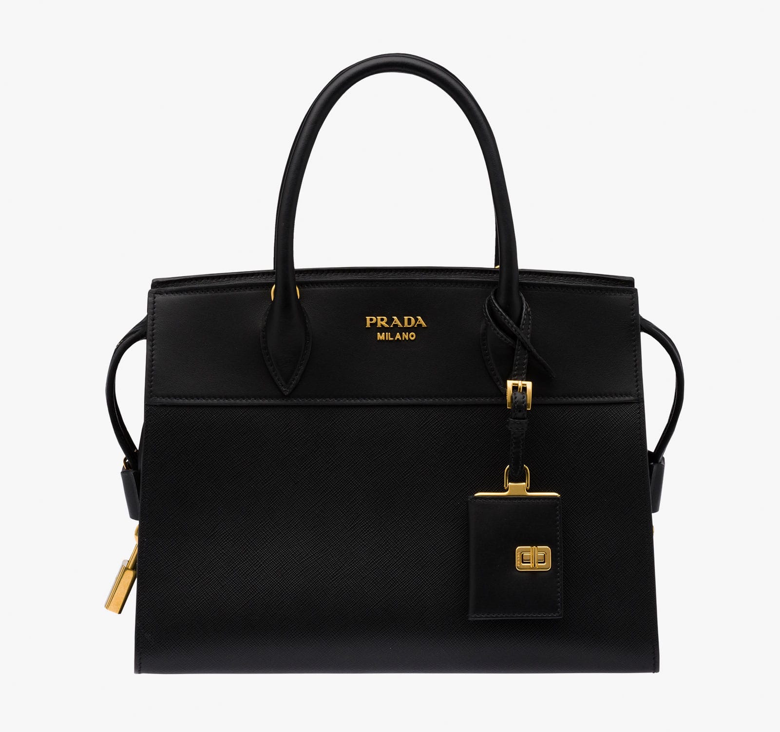 PRADA Women's Esplanade Tote Normal Leather in Black