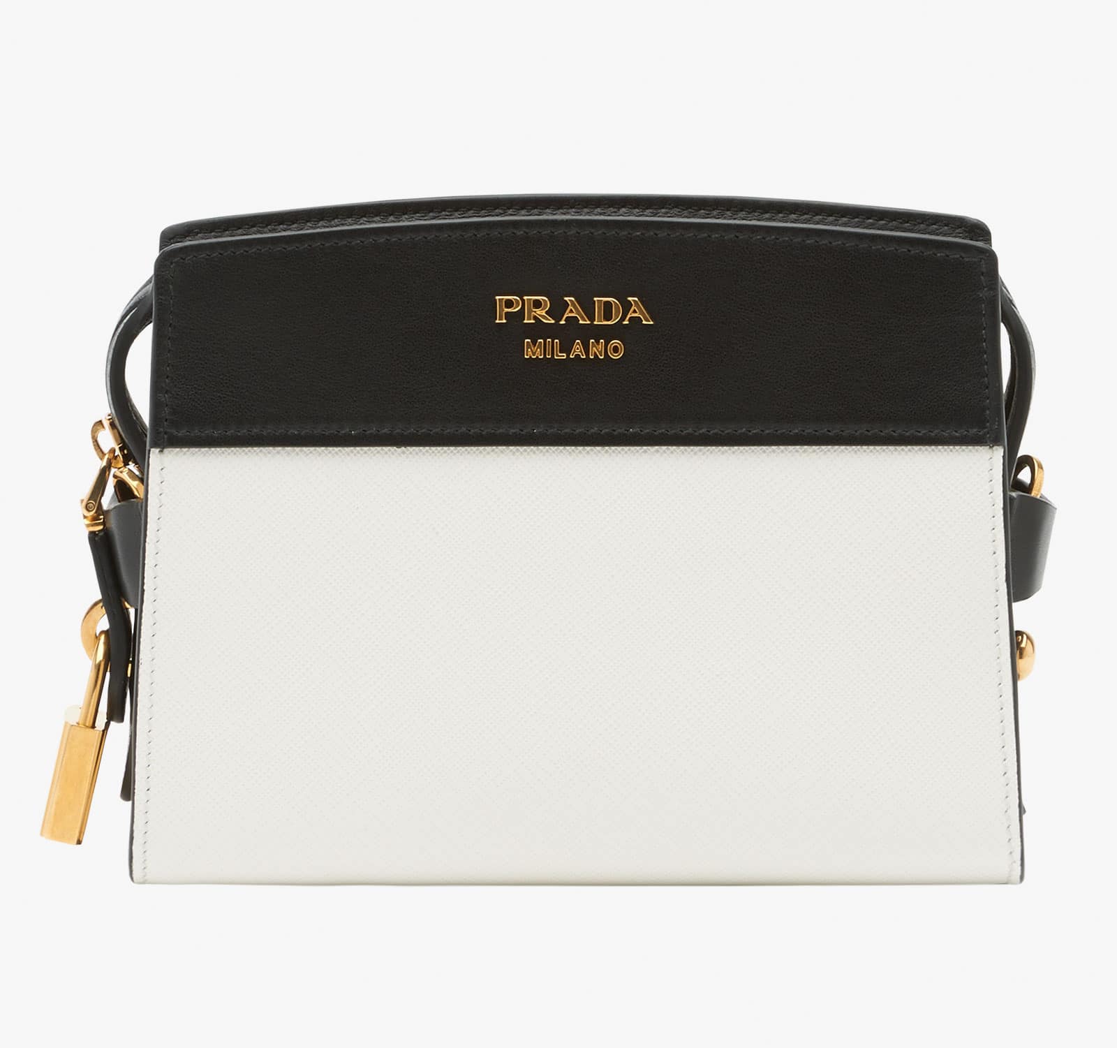 Esplanade leather handbag Prada White in Leather - 9016531