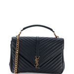 Saint Laurent Black Monogram College Large Bag